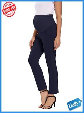 Maternity Bootcut Dress Pants for Work Over the Belly Stretch Slacks